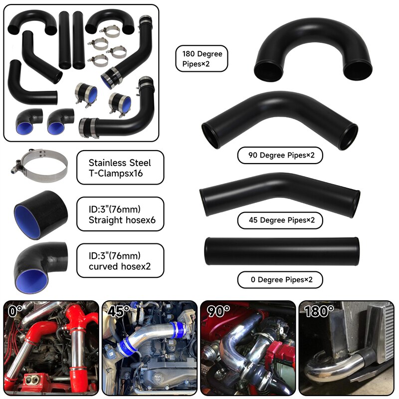 Universal Intercooler Aluminum Piping Kit