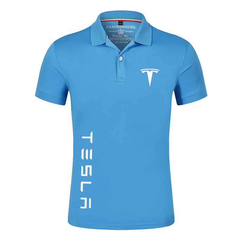 2022 Tesla Car Logo Shirts Short Sleeves For Men & Women