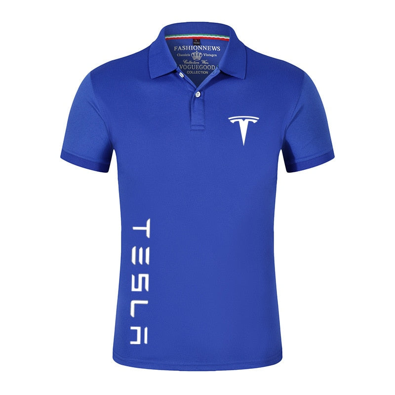 2022 Tesla Car Logo Shirts Short Sleeves For Men & Women