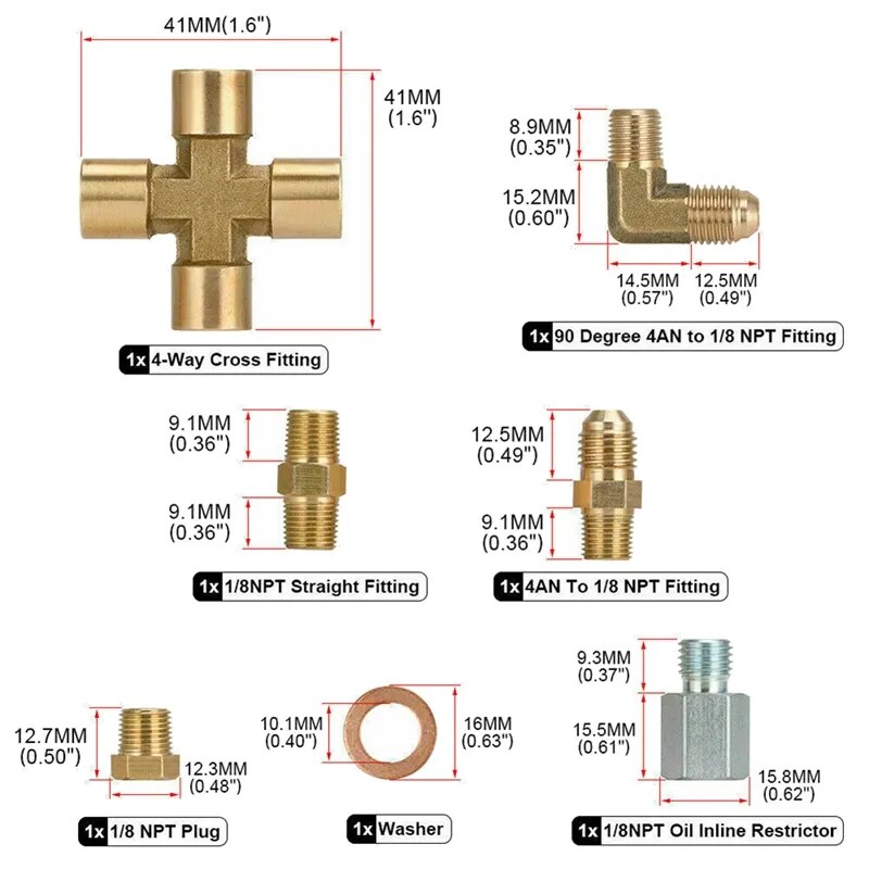 Universal Turbo Oil Feed Line