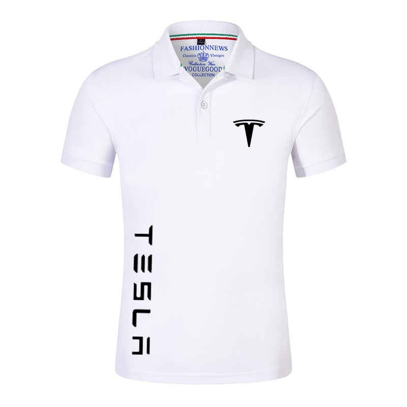 2022 Tesla Car Logo Shirts Short Sleeves For Men & Women