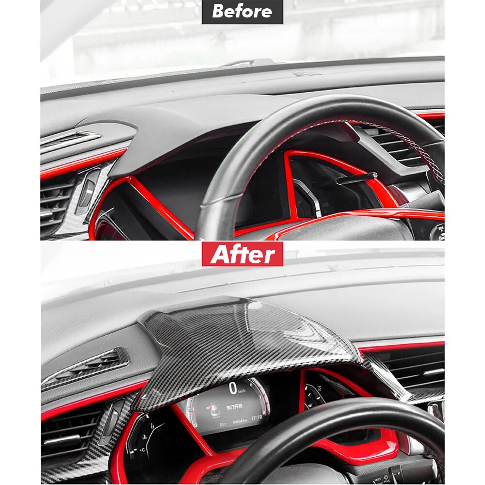 Honda Civic Carbon Fiber Dashboard Console