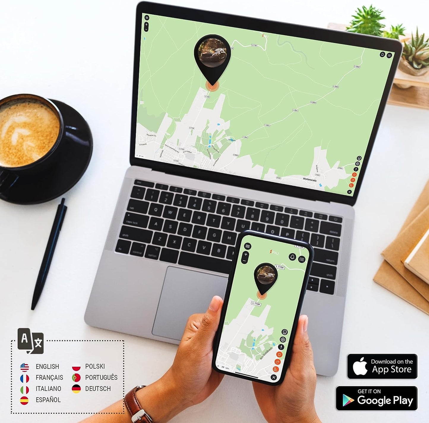Vehicle Finder 4G 2.0 – GPS Tracker for Vehicles, Motorcycles, Trucks & More - Direct Connection to Vehicle Battery (9-75V) - Car GPS Tracker with Real-Time Alerts in the App, Tracker Device