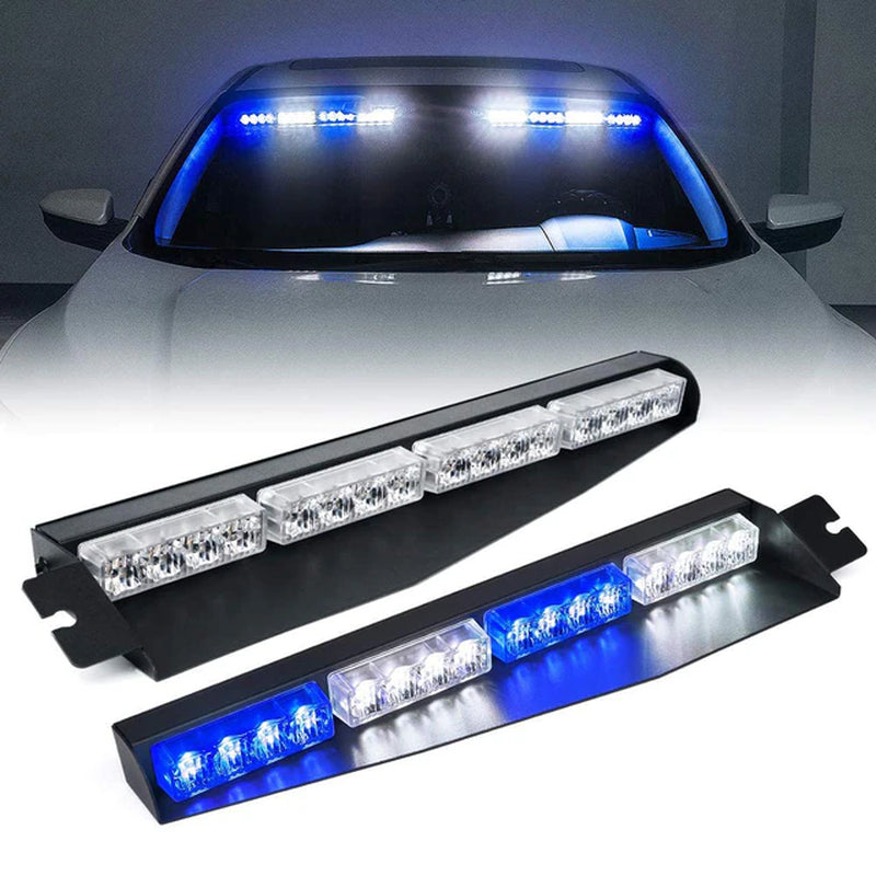 Visor Strobe LED Light Bar Interior Windshield Sunvisor Lamp Emergency Warning Flashing Lights for Volunteer Vehicles Trucks