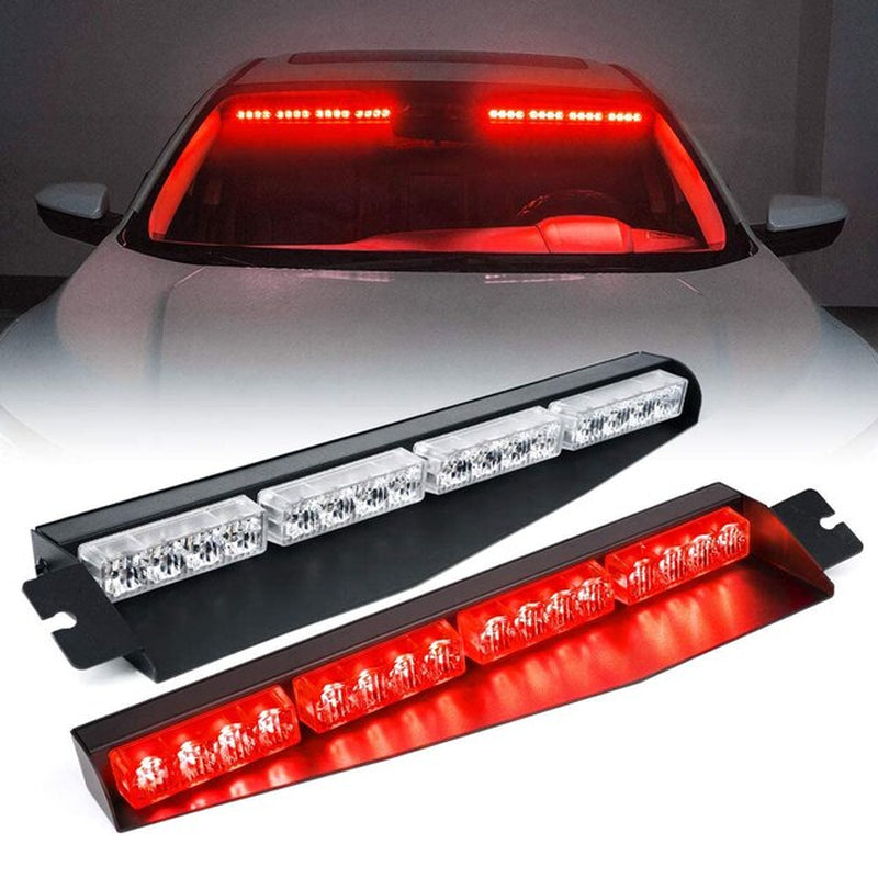 Visor Strobe LED Light Bar Interior Windshield Sunvisor Lamp Emergency Warning Flashing Lights for Volunteer Vehicles Trucks