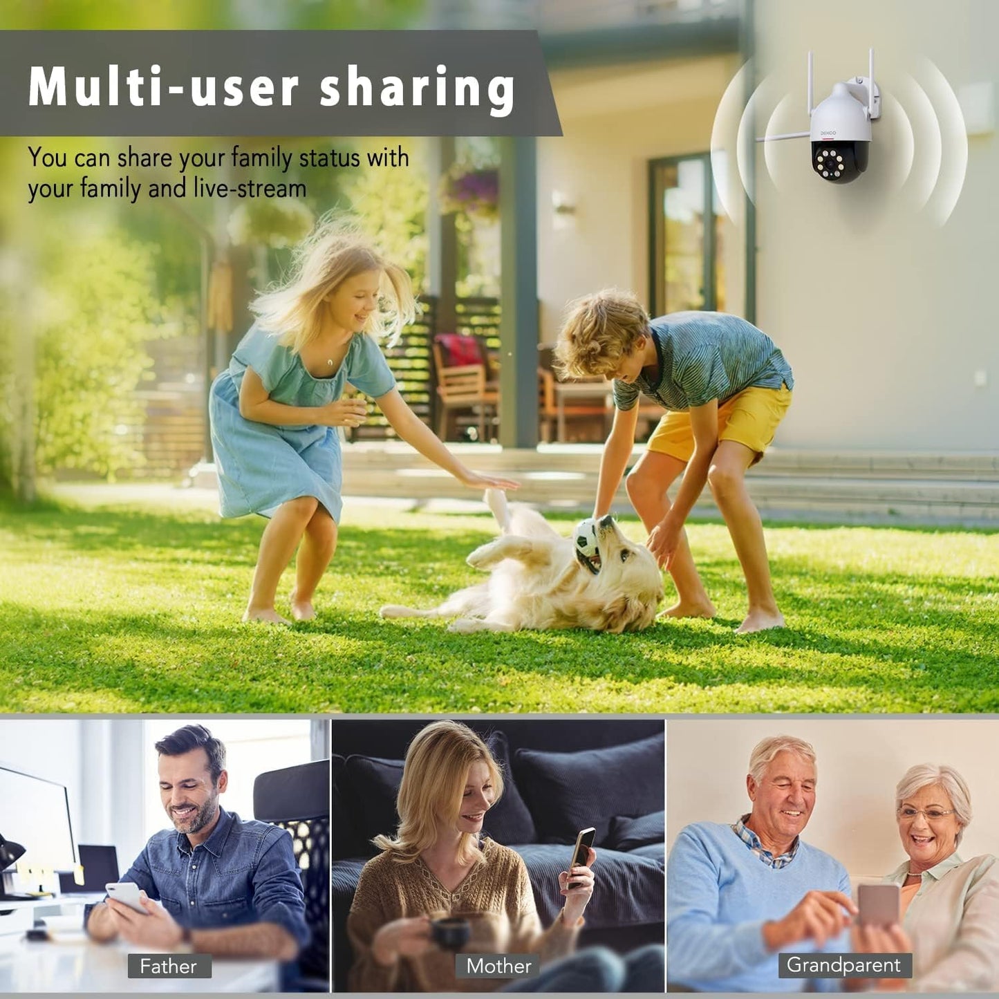 2Packs, 2K Wifi Outdoor Security Cameras Pan-Tilt 360° View, 3MP Surveillance Cameras with Motion Detection and Siren, 2-Way Audio, Full Color Night Vision, Waterproof
