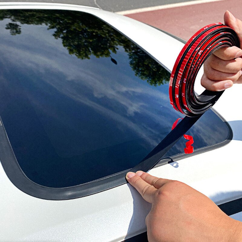 26Ft Car Seal Strip Auto Rubber Sealant Protector Stickers for Front/Rear Windshield, Body Side, Sunroof Auto Goods Accessories