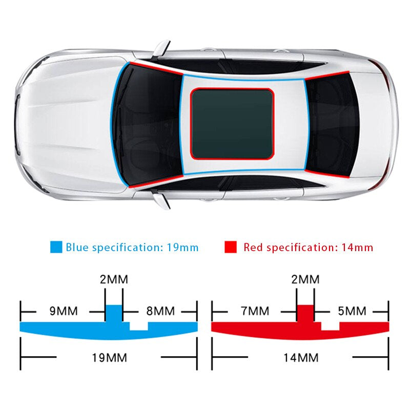26Ft Car Seal Strip Auto Rubber Sealant Protector Stickers for Front/Rear Windshield, Body Side, Sunroof Auto Goods Accessories
