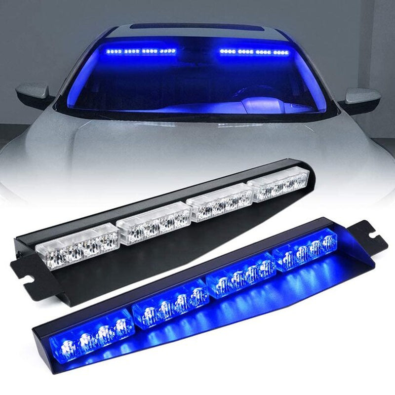 Visor Strobe LED Light Bar Interior Windshield Sunvisor Lamp Emergency Warning Flashing Lights for Volunteer Vehicles Trucks
