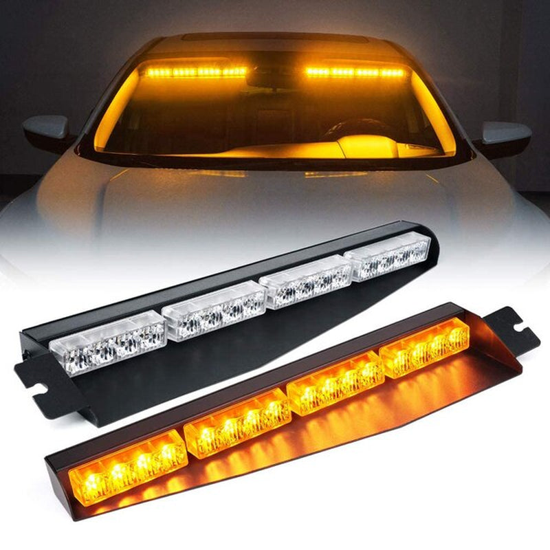 Visor Strobe LED Light Bar Interior Windshield Sunvisor Lamp Emergency Warning Flashing Lights for Volunteer Vehicles Trucks