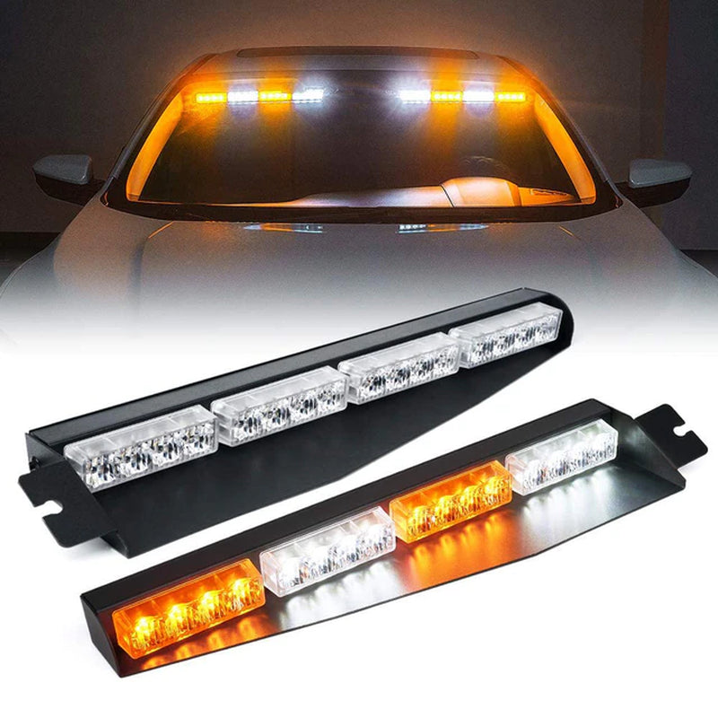 Visor Strobe LED Light Bar Interior Windshield Sunvisor Lamp Emergency Warning Flashing Lights for Volunteer Vehicles Trucks