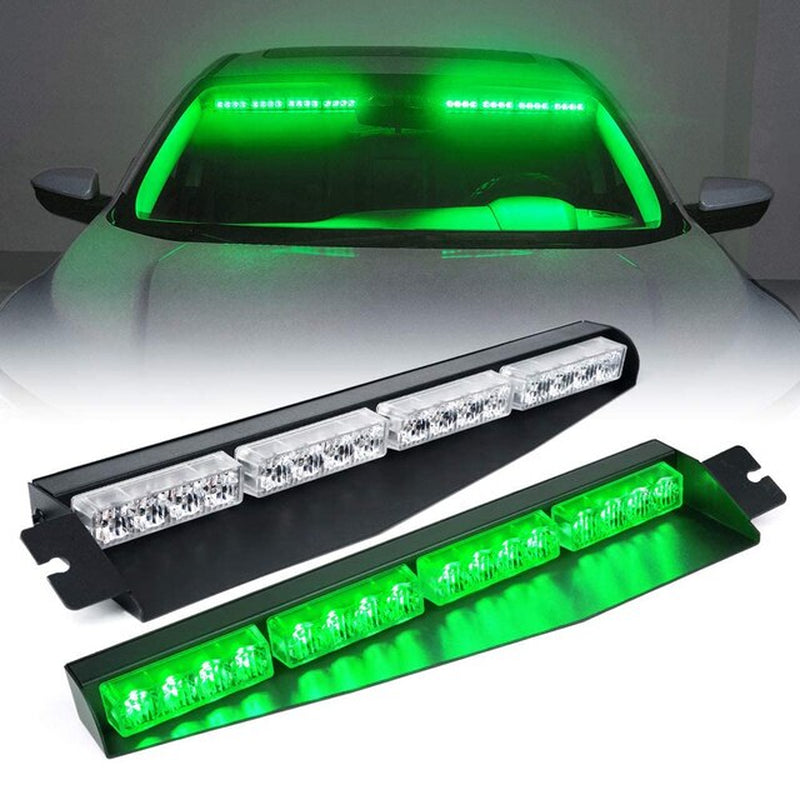 Visor Strobe LED Light Bar Interior Windshield Sunvisor Lamp Emergency Warning Flashing Lights for Volunteer Vehicles Trucks