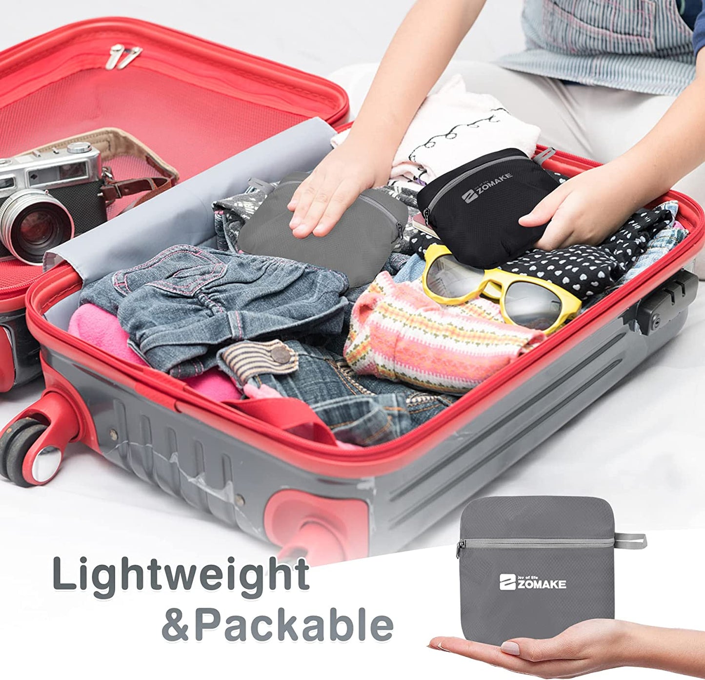 Packable Hiking Backpack Water Resistant:32L Lightweight Foldable Backpacks - Small Packable Back Pack for Travel