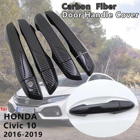 Honda Civic 
Carbon Fiber Door Handle Caps For 2016-2020