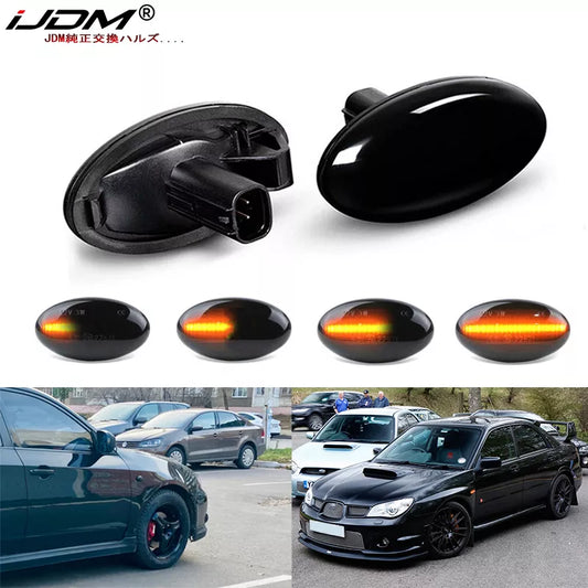 Sequential Dynamic 
Amber Side Marker Lights For Subaru Impreza Wrx 02-07 For Subaru Liberty