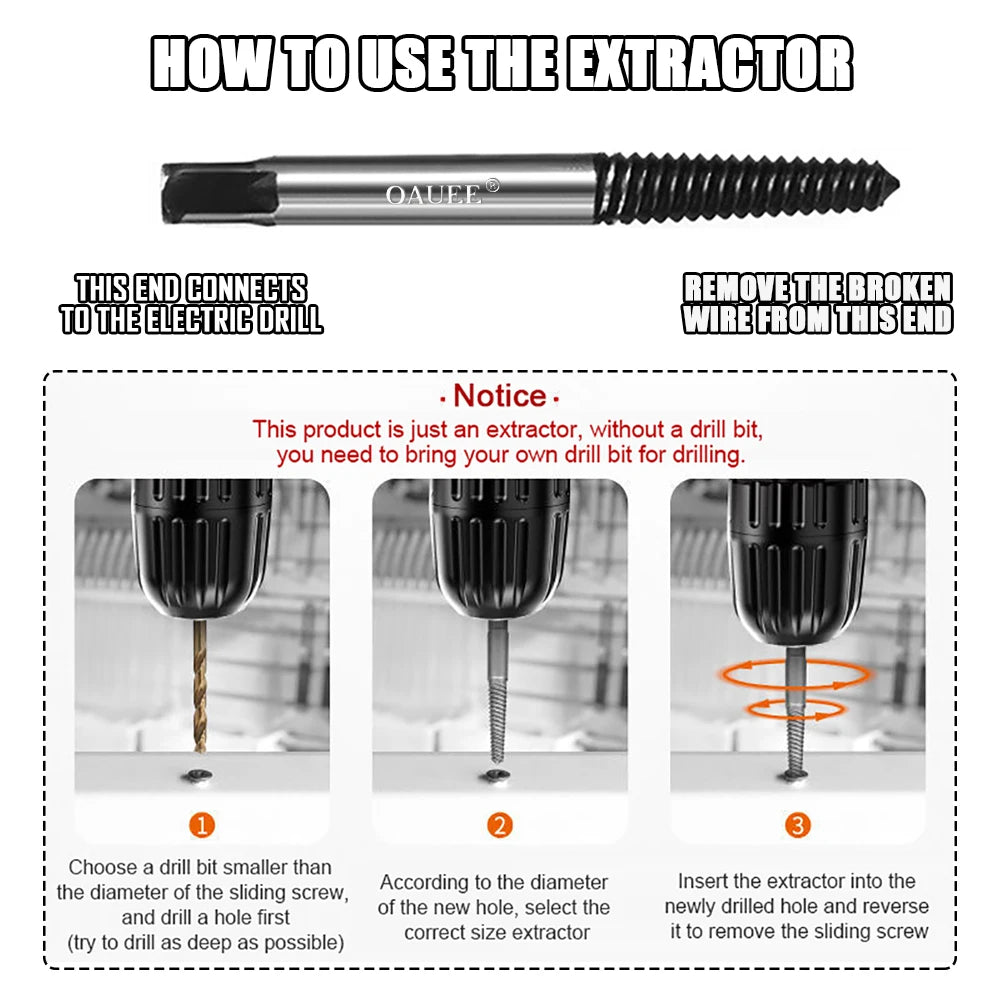 Bolt & Screw Extractor Tools Set