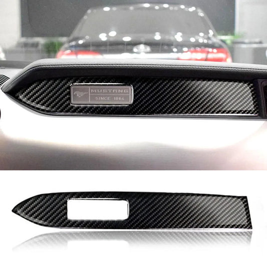 Ford Mustang Carbon Fiber Interior Dashboard Center Console Trim Cover Molding 2015-2020