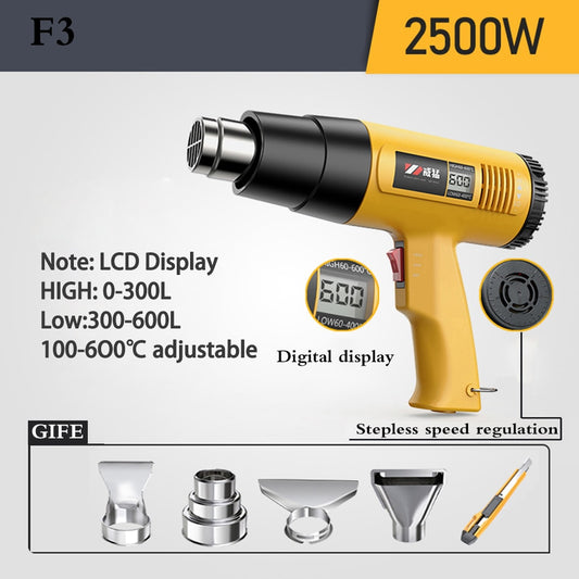 Digital Adjustable Temperature Hot Air Gun With Four Nozzles