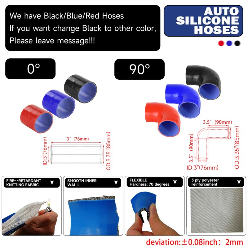 Universal Intercooler Aluminum Piping Kit