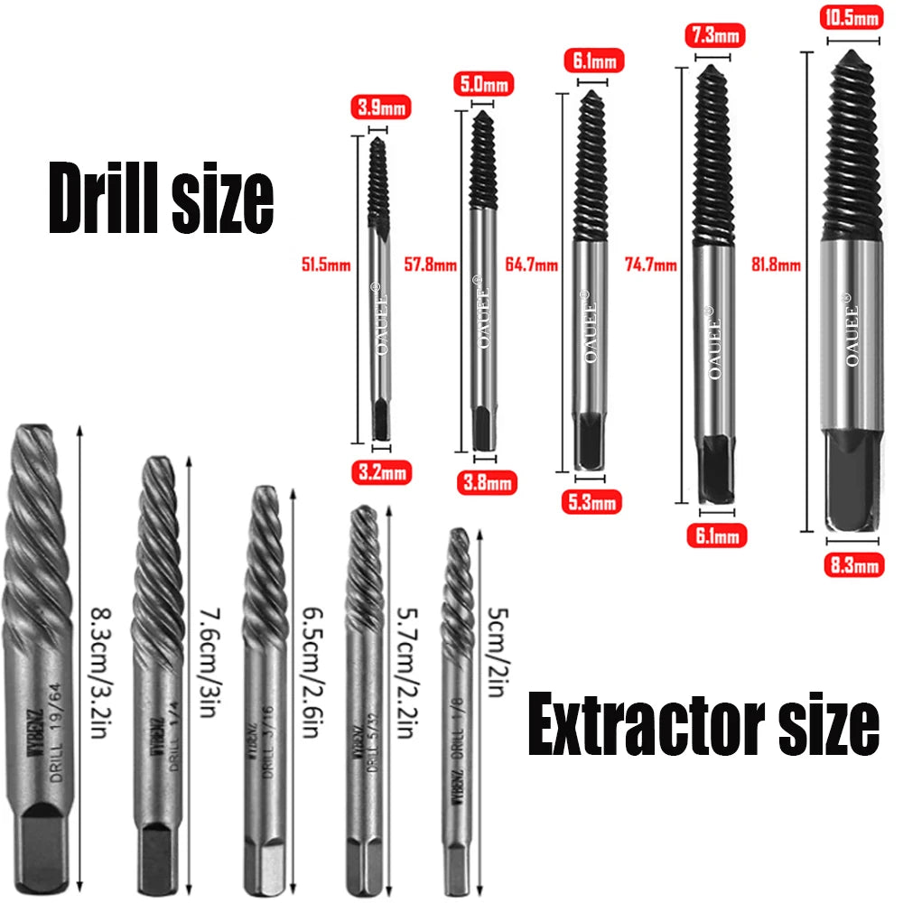 Bolt & Screw Extractor Tools Set