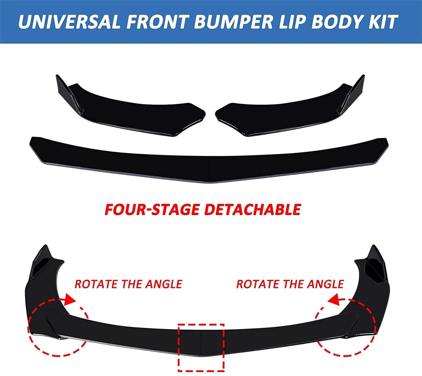 Chevrolet Camaro SS 1LE ZL1 Front Lip Splitter Body Kit w/ Strut Rod