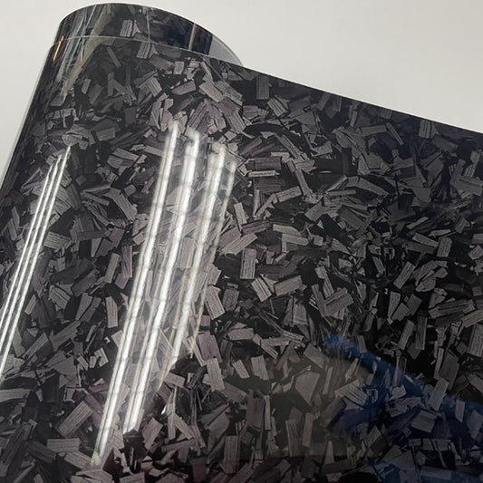 Forged Carbon Fiber Vinyl Wrap Film Adhesive High Glossy Black Blue Silver Red