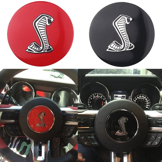 3D Cobra Emblem Car Steering Wheel Sticker