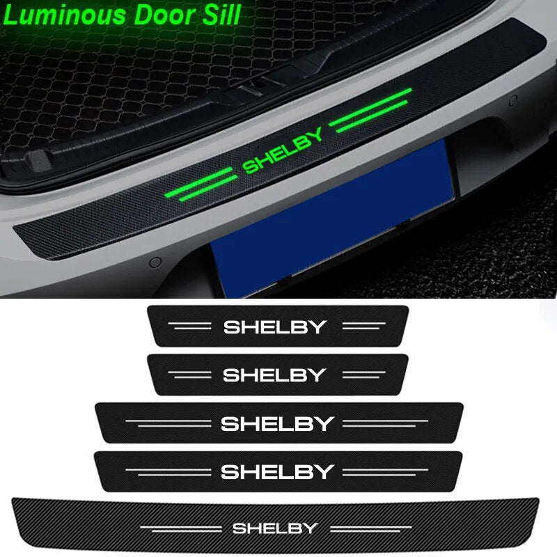 Ford Shelby Carbon Fiber Light up in the Dark Decal Door Sticker