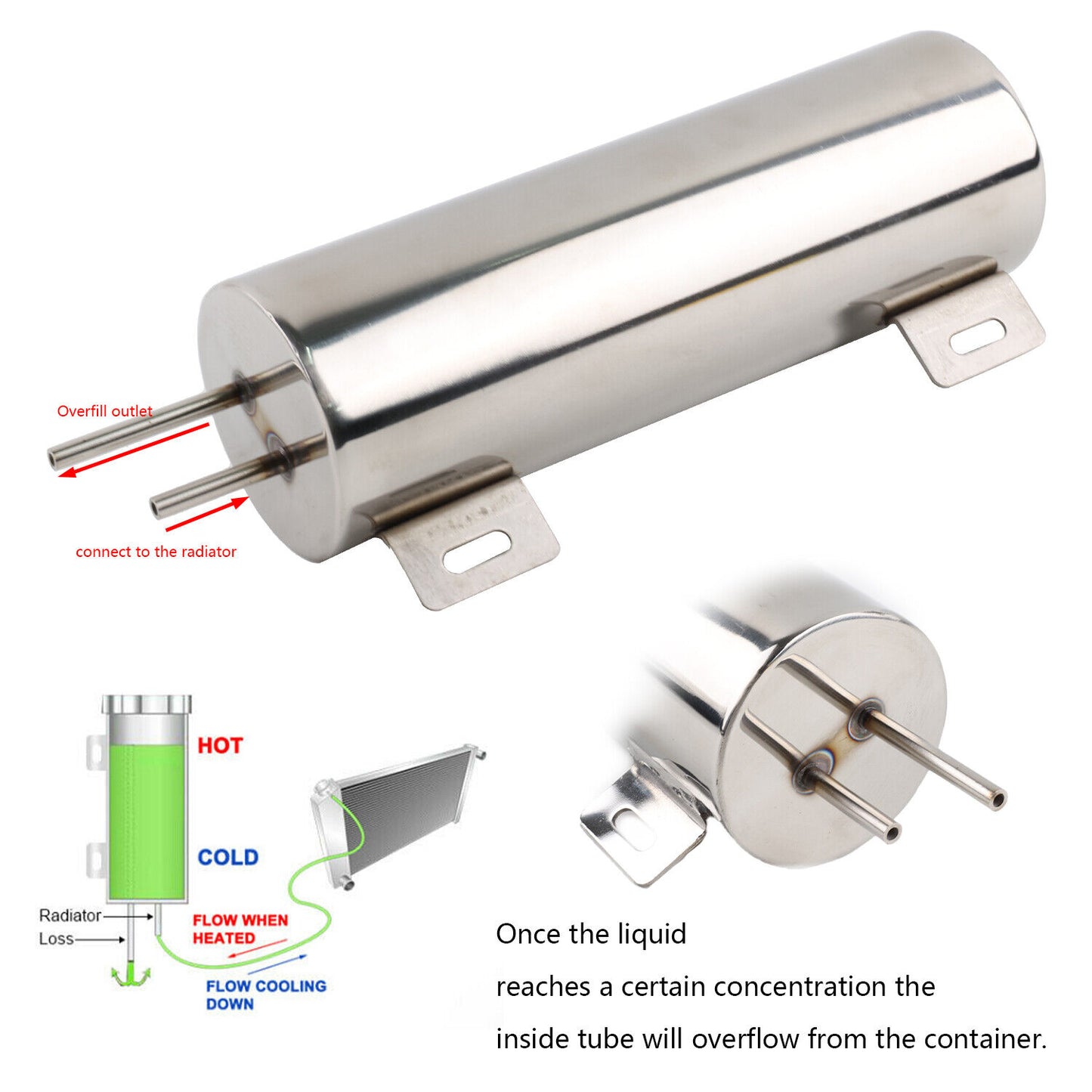 Coolant Overflow Tank Polished