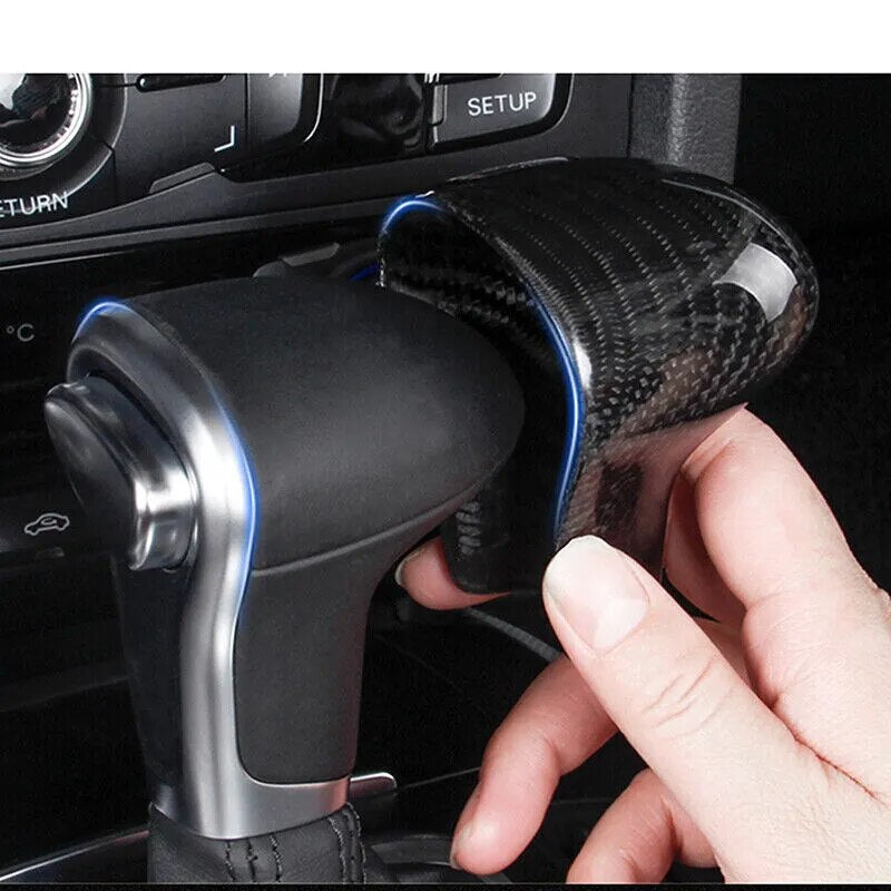 Carbon Fiber Gear Shift Knob Trim Cover For Audi A3 S3 2014 2015 2016 2017 2018