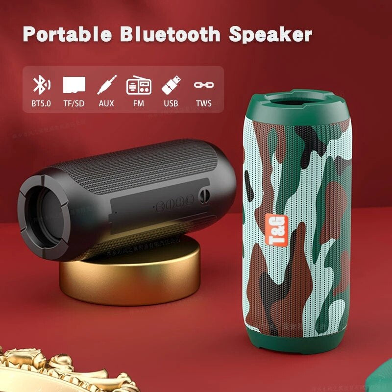 Portable Speaker Wireless Bass Subwoofer Waterproof Outdoor Speakers Boombox AUX TF USB Stereo Loudspeaker Bluetooth-Compatible