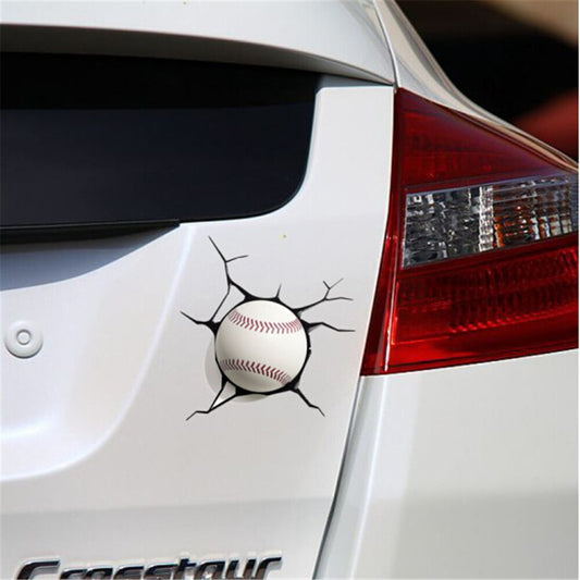 3D Car Sticker Baseball Hit Window Cars Auto Motorcycle Bumper Window Door Body Waterproof Decal Auto Accessories Car-Styling