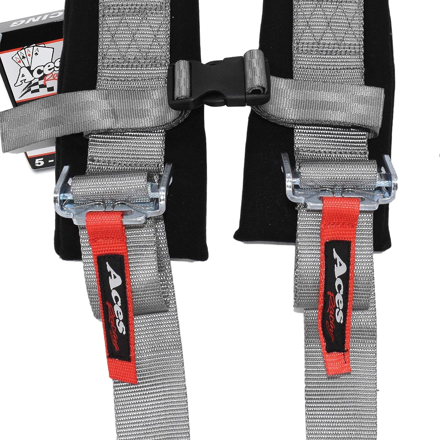 5 Point Harness with 2 Inch Padding E4 Certified (Silver)