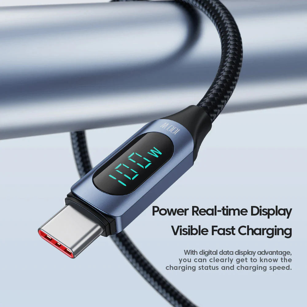 Toocki Type C to Type C Cable 100W PD Fast Charging Charger USB C to USB C Display Cable for Xiaomi POCO F3 Realme Macbook Ipad