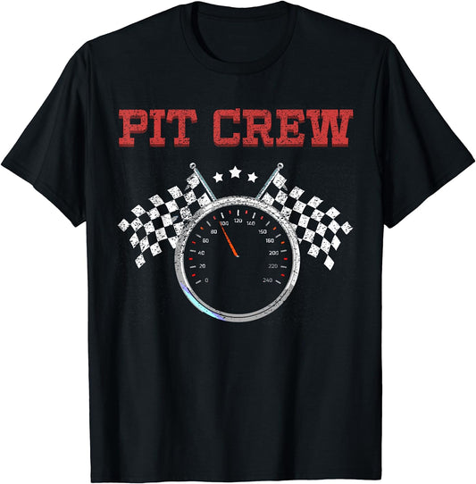 Pit Crew Race Car or Truck Theme Birthday Party T-Shirt