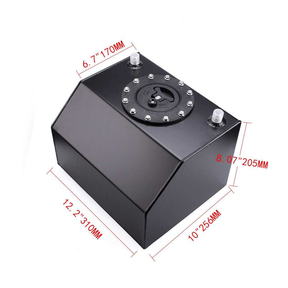 16 Liter 4 Gallon Car Fuel Tank Universal Fuel Cell Gas Aluminum Black Silver Car Auto Racing Modified OCC050