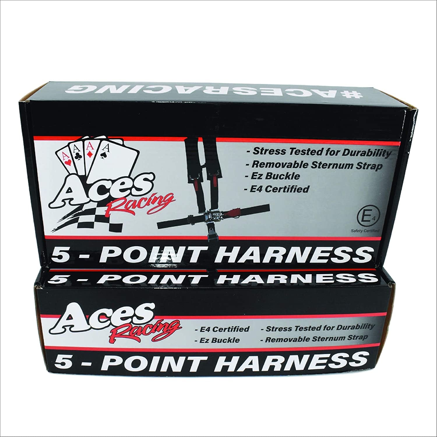 5 Point Harness with 2 Inch Padding E4 Certified (Silver)