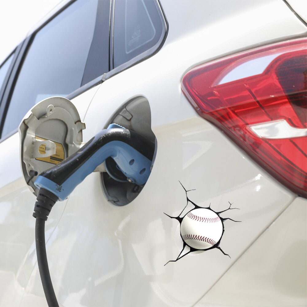 3D Car Sticker Baseball Hit Window Cars Auto Motorcycle Bumper Window Door Body Waterproof Decal Auto Accessories Car-Styling