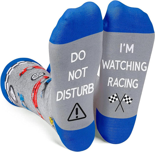 Men'S Flying Chess Cycling Lifting Baseball Football Socks, Gifts for Car Racing Camping Fishing Sailing Gaming Lover
