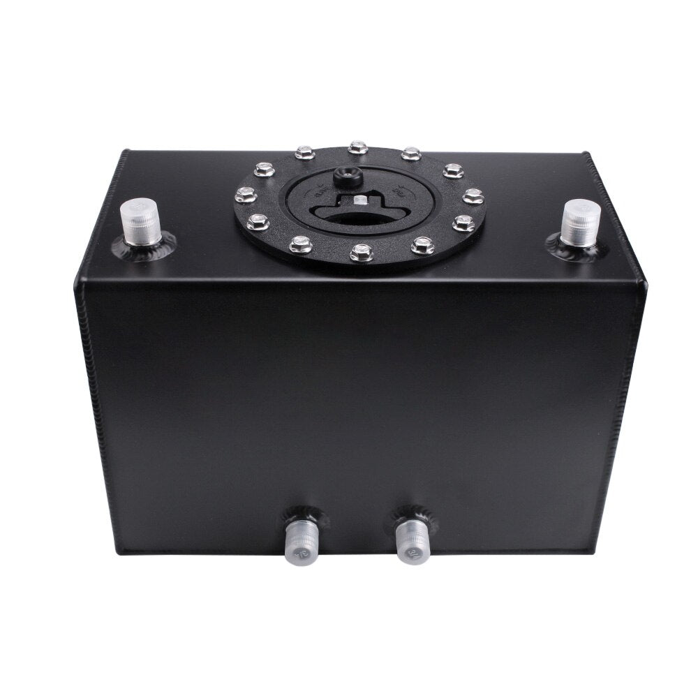 16 Liter 4 Gallon Car Fuel Tank Universal Fuel Cell Gas Aluminum Black Silver Car Auto Racing Modified OCC050